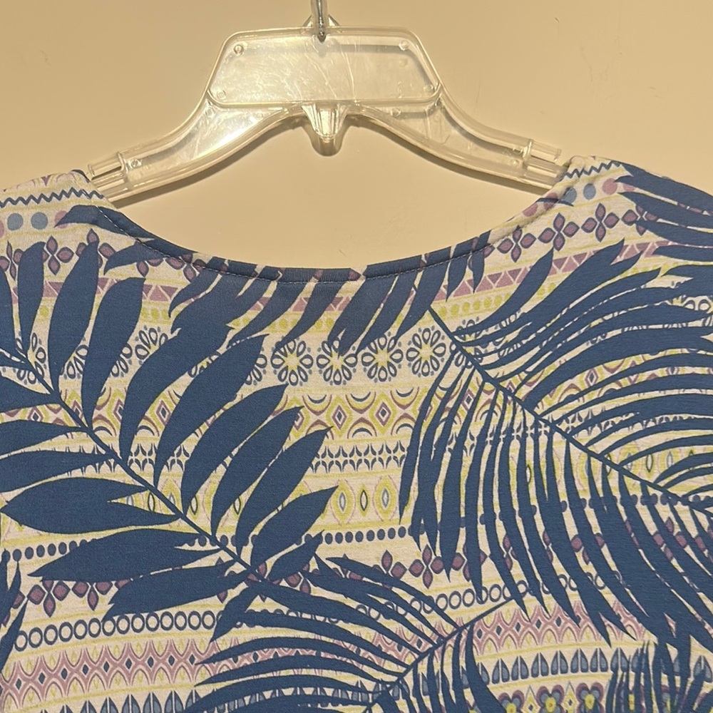 Ruby Rd. Palm Leaf Pattern Long Sleeve Top - image 3